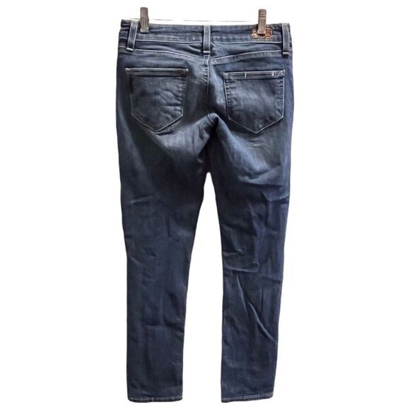 Paige Womens Size 24 Roxie Crop Blue Jeans Dark Wash Denim Low Rise Made in USA - Picture 3 of 9